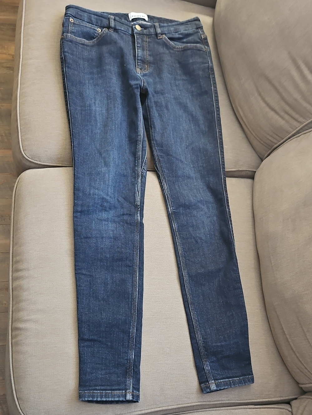 Du/er Stay Dry Fireside Denim Skinny Jeans Women's Dark Blue High Rise Size 29
